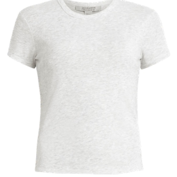 All Saints Tops - All Saint - Stevie Crop Cotton Rib T-Shirt